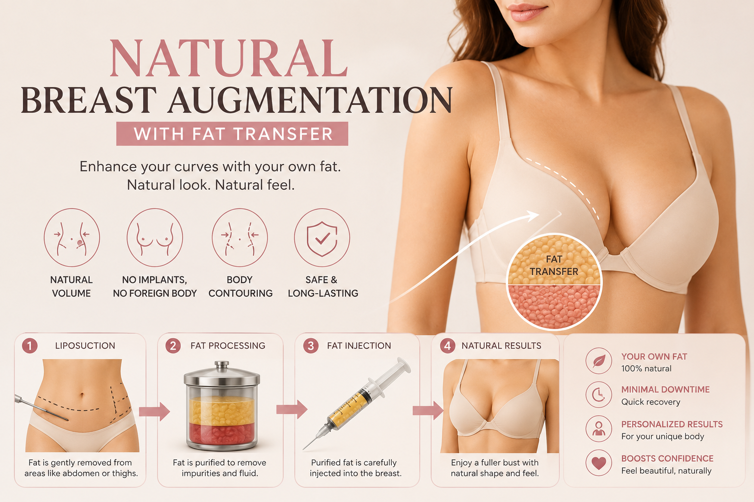 Natural Breast Augmentation in Surat: What Fat Transfer Can and Can't Do, Elegance Clinic, Surat