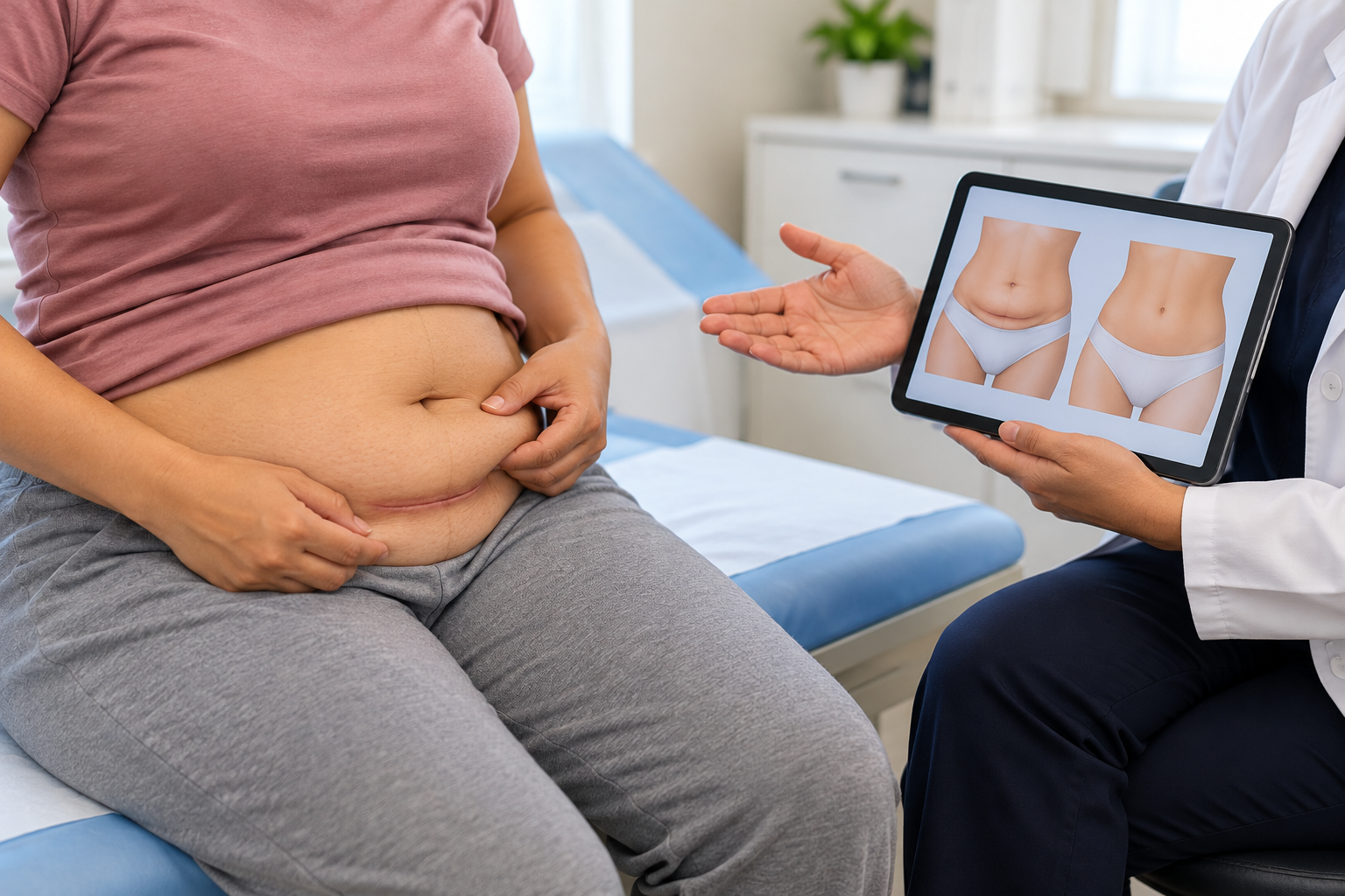 Mons Bulge After a C-Section: Why the Scar Creates an Overhang and How It Is Corrected, Elegance Clinic, Surat